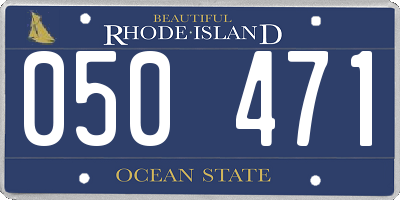 RI license plate 050471
