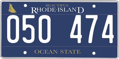RI license plate 050474