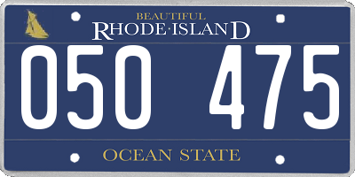 RI license plate 050475