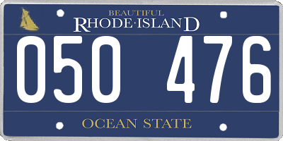 RI license plate 050476