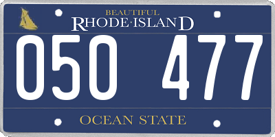 RI license plate 050477