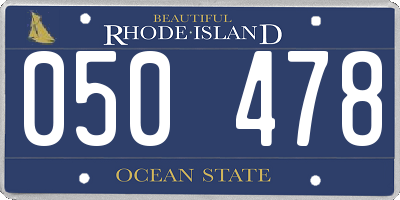 RI license plate 050478