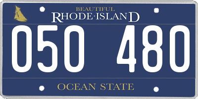 RI license plate 050480