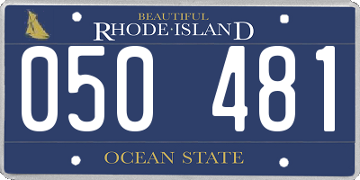 RI license plate 050481