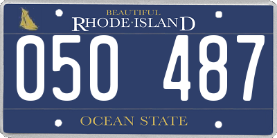 RI license plate 050487