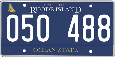 RI license plate 050488