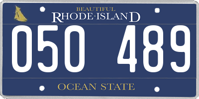RI license plate 050489