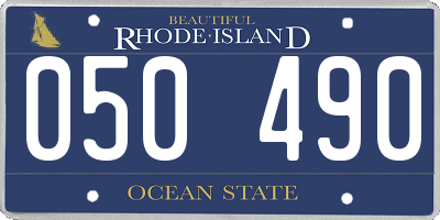 RI license plate 050490