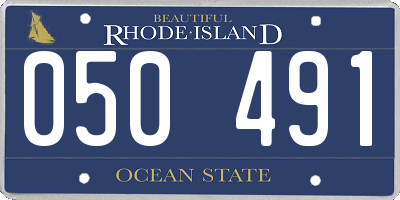 RI license plate 050491