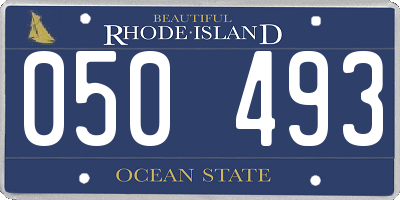 RI license plate 050493