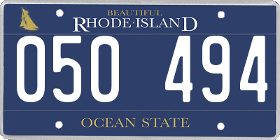 RI license plate 050494