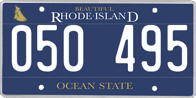 RI license plate 050495