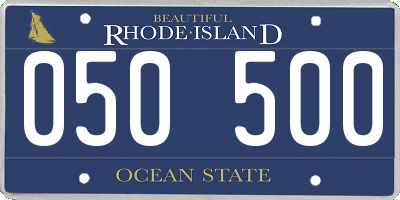 RI license plate 050500