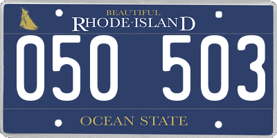 RI license plate 050503