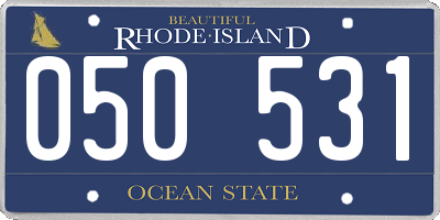 RI license plate 050531