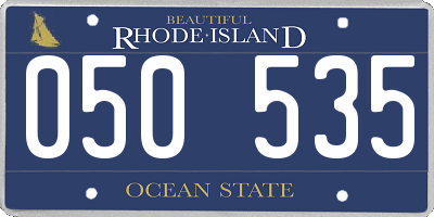 RI license plate 050535