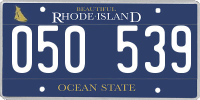 RI license plate 050539