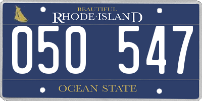 RI license plate 050547
