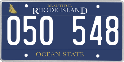 RI license plate 050548
