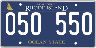 RI license plate 050550