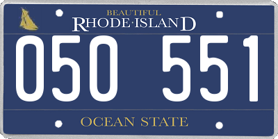RI license plate 050551