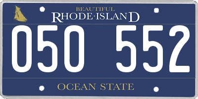 RI license plate 050552