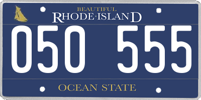 RI license plate 050555