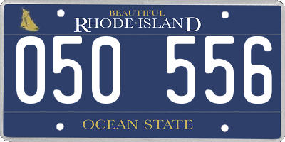 RI license plate 050556