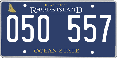 RI license plate 050557