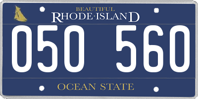 RI license plate 050560