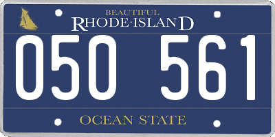 RI license plate 050561