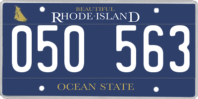 RI license plate 050563