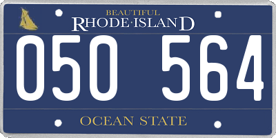 RI license plate 050564