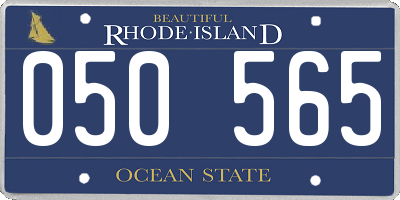 RI license plate 050565