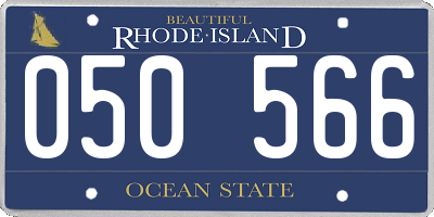 RI license plate 050566