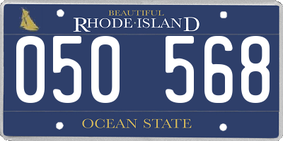 RI license plate 050568