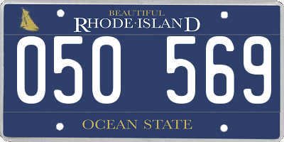 RI license plate 050569