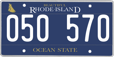 RI license plate 050570