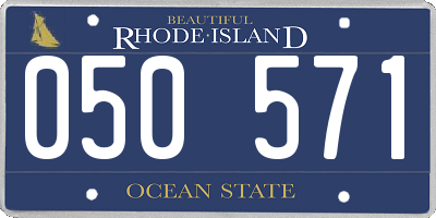 RI license plate 050571
