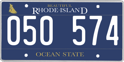 RI license plate 050574