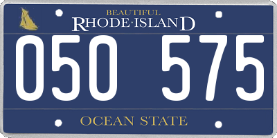 RI license plate 050575