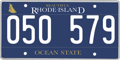 RI license plate 050579