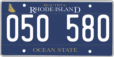 RI license plate 050580