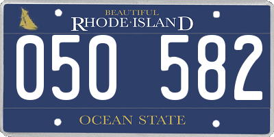 RI license plate 050582