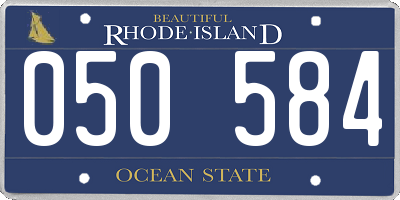 RI license plate 050584