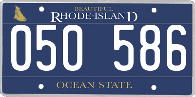 RI license plate 050586