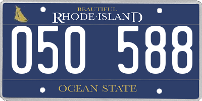 RI license plate 050588