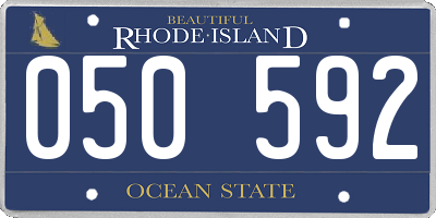 RI license plate 050592