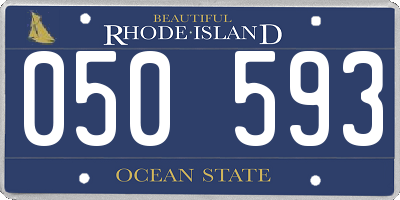 RI license plate 050593