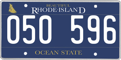 RI license plate 050596